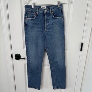 Agolde Women's Riley Ankle Crop button fly Jeans 24